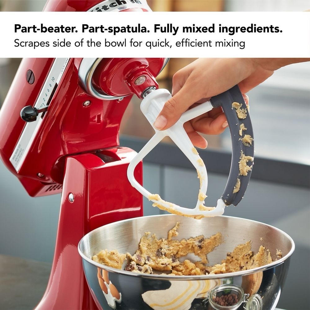 KitchenAid Flex Edge Beater Tilt-Head Stand Mixer Attachment White‎ Gray New